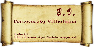 Borsoveczky Vilhelmina névjegykártya